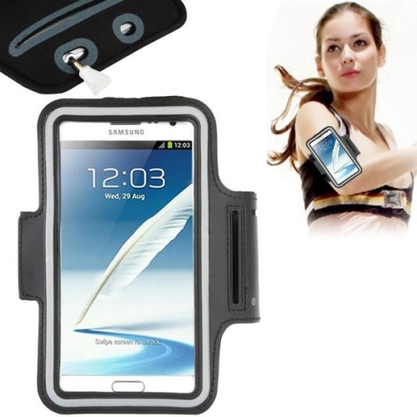 Professionellt armband Vattentätt neoprenskydd Justerbart NEOPREN Sport Gym Armband för => SAMSUNG GALAXY S7 DUOS > Svart