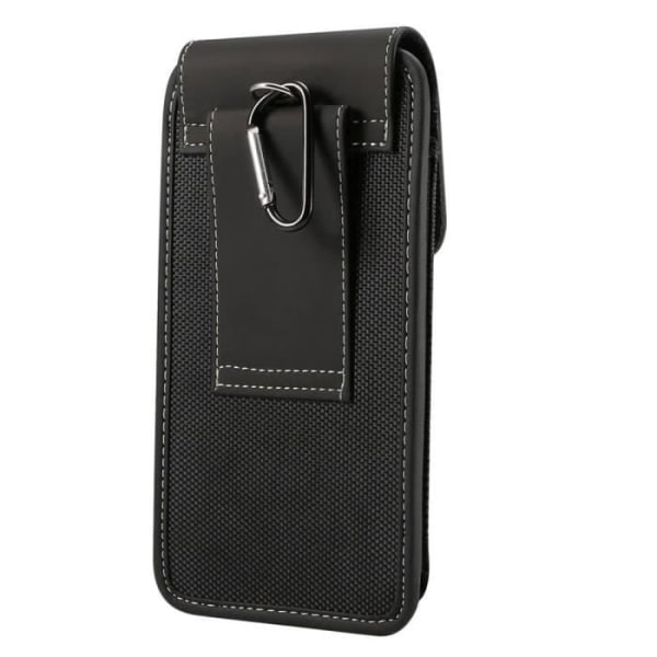 Smartphone-fodral - COOLPAD - GRAND VIEW 50S (2023) - Läder och Nylon - Bälte Fodral - Svart Svart