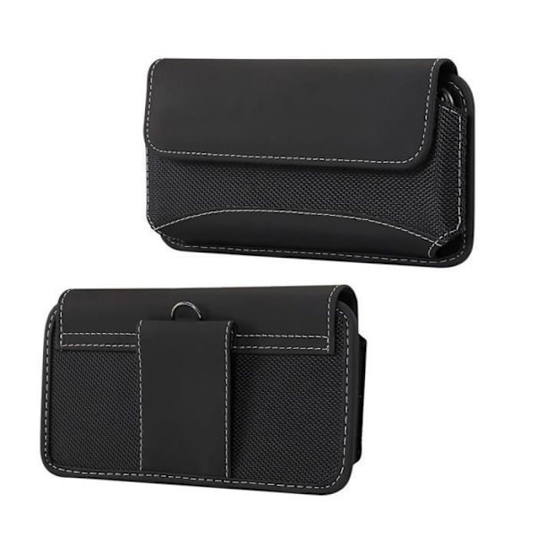 Étui Housse Ceinture Horizontal Nytt Design Læder & Nylon til PHILIPS XE26 > Sort Svart jag