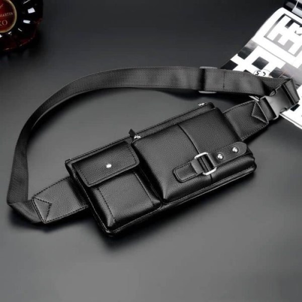 Skulder Fanny Pack til e-bog, tablet til verykool s5031 Bolt Turbo > Sort sort