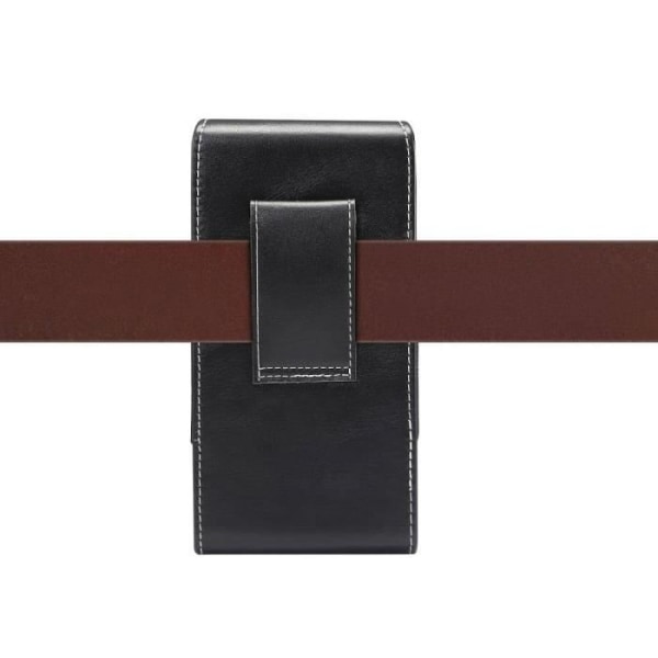 Ny design vertikalt läderhölsterskydd med bältesögla för Sony Xperia XZ3 (2018) > Svart