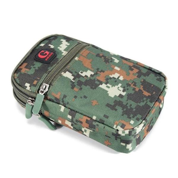 Etui Housse Bälte Multi-användning Armé Militär Marin Kamouflage för SAMSUNG GALAXY GRAND I9082 > Brun-Grön (17.5 x 10 cm) kastanj