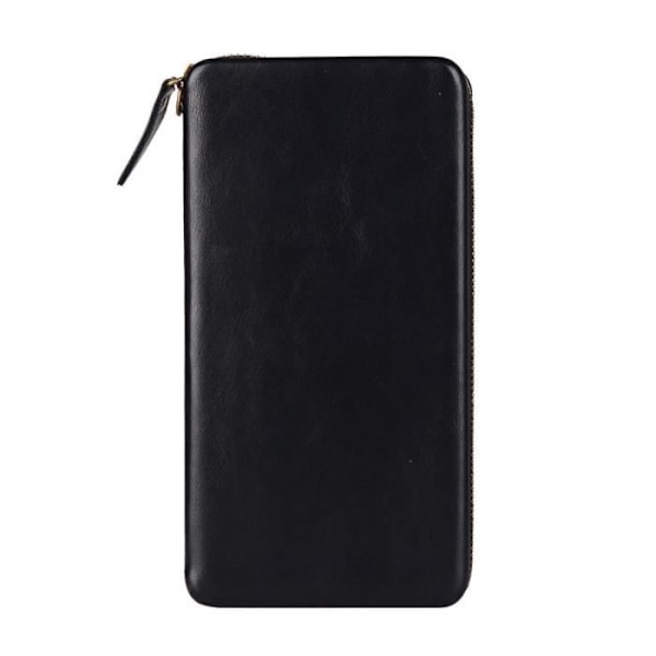 Etui Housse de Portefeuille Exécutif med Magnetisk Fastgørelse og Lynlås til => ALCATEL A30 PLUS > Sort