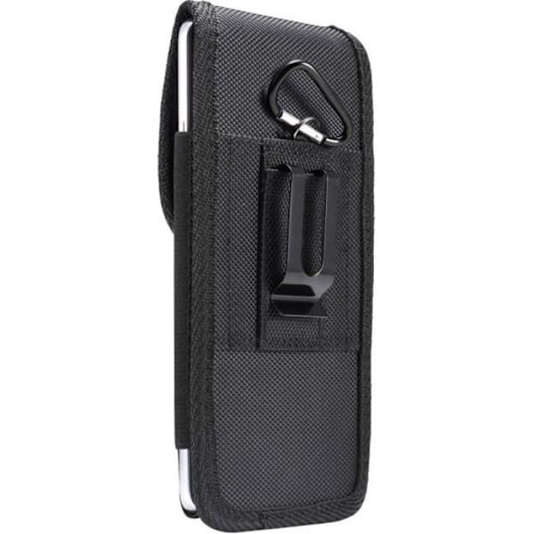 Etui Housse Belte - Oukitel - WP5 Pro (2020) - Læder Nylon - Sort - Semi-stift sort