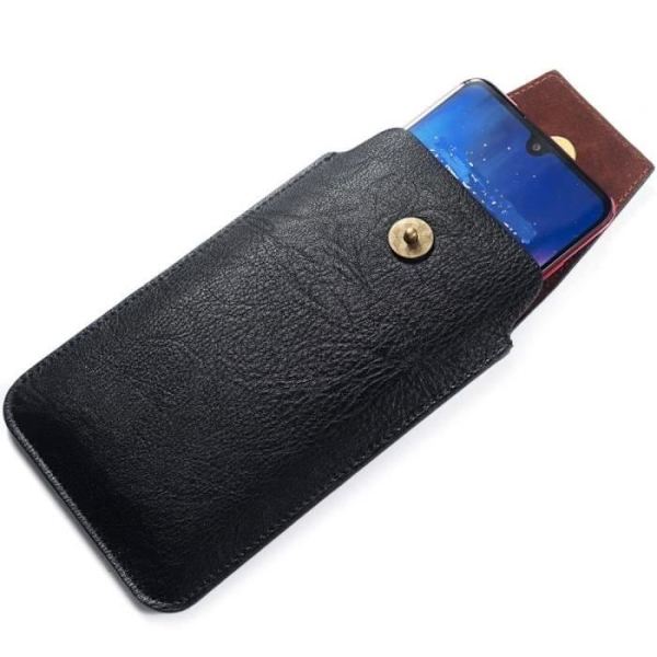 Läderfodral - Ulefone - Note 13P (2021) - Magnetisk Stängning - Färg Svart - Bältesfodral Svart