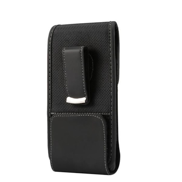 Nyt Stils Etui Taske Nylon med Rotationsbælteklips til HTC Inspire HD > Sort sort