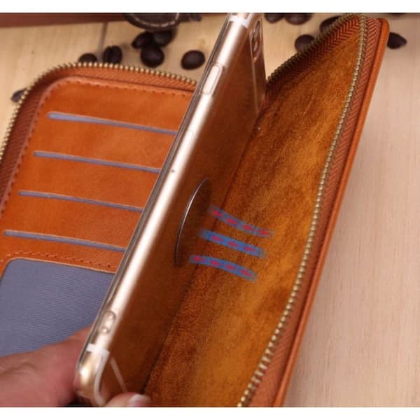 til Ulefone Note 8 (2020) Executive Wallet Case med Fastgørelse - Brun brun