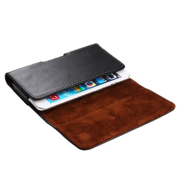 til Xiaomi Poco M6 Pro (2024) Etui Læderbælte Klip Vandret - Sort Svart