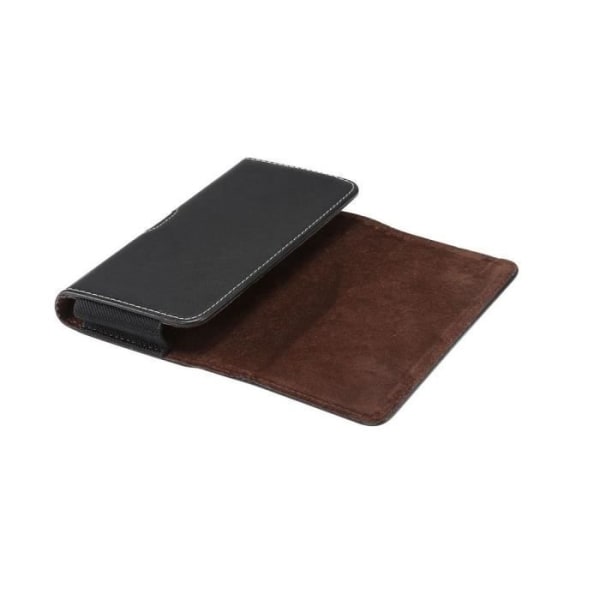 Ny design av horisontell läderfodral med bälteklämma för iNO Mobile Scout 3 > Svart Svart jag