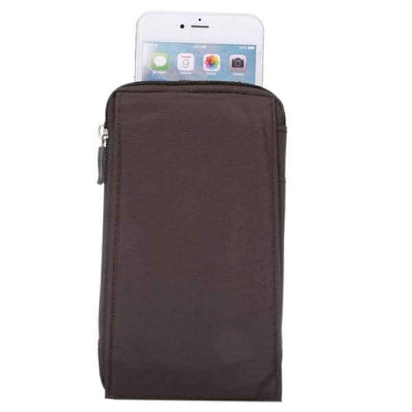 Multifunktionsfodral - LG - D955 G FLEX - Nylon - Brun - Flera Fack Brun XXM (18 x 10 cm)