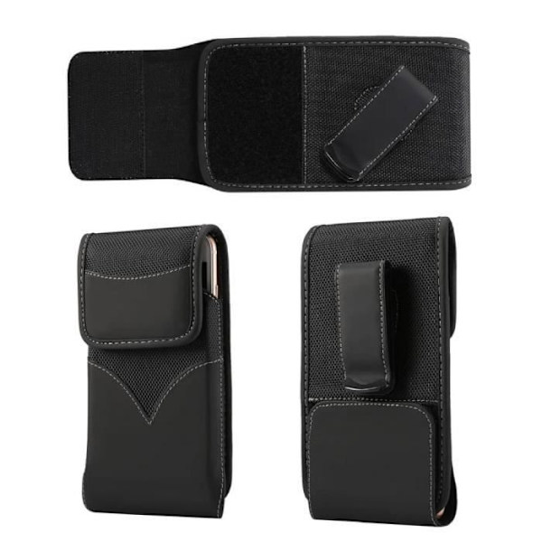 Nyt Stil Etui Nylonskal med Rotationsbælteclip til LG K11+ (2018) > Sort sort