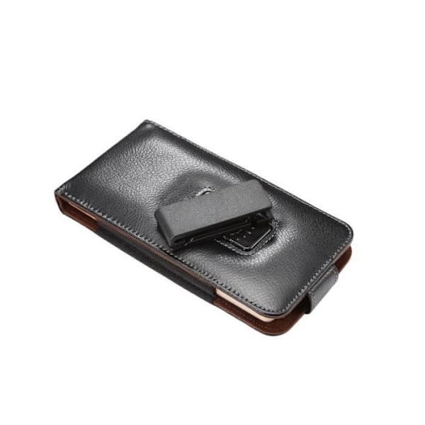 Housse Clip Ceinture Rotativ 360 Etui i Ægte Læder Autentisk Magnetisk Lukning til Doogee X55 > Sort sort