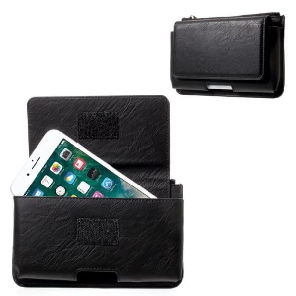 Bältehållare Horisontell - Kyocera - Otegaru 01 - Syntetiskt Läder - Svart - 15,5x9,0cm Svart jag