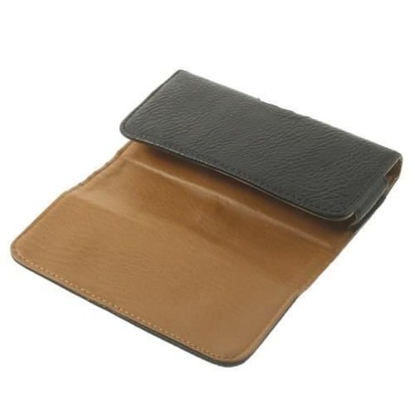 HORIZONTAL ETUI HUSK KLICKS BÄLTE KROK AV MJUK PU FÖR => MYPHONE HAMMER AXE PRO > SVART