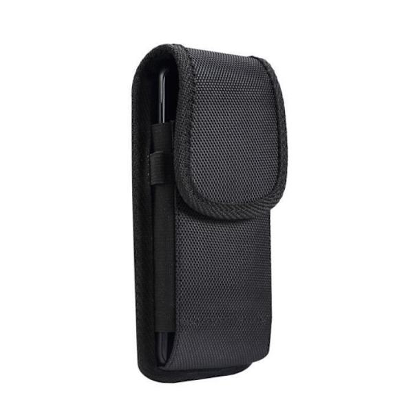Etui Housse Belte - ORBIC - Q10 4G (2023) - Læder og Nylon - Sort - Semi-stiv Svart