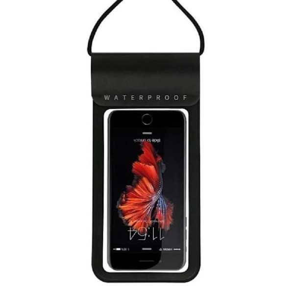 Vattentät undervattensskydd för strand, pool, kajak, dykning, fiske för Samsung Galaxy S9+ - S9 PLUS [6,2"] (2018) > Svart Svart