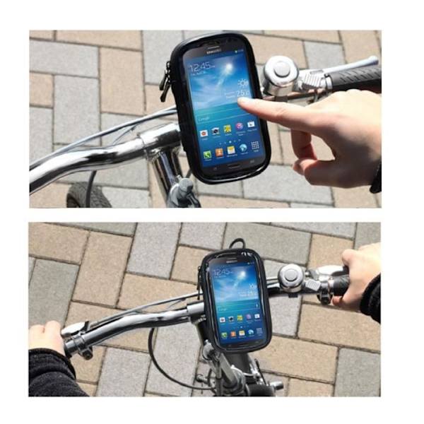 til XTOUCH XBOT SENIOR (2019) Vandtæt Motorcykel Cykelstyr Holder - Sort Svart