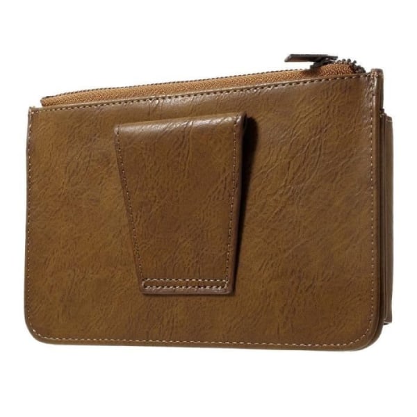 Horisontal Bælteetui - Wiko - Y50 - Syntetisk Læder - Brun - 15,5 x 9,0 cm kastanj jag