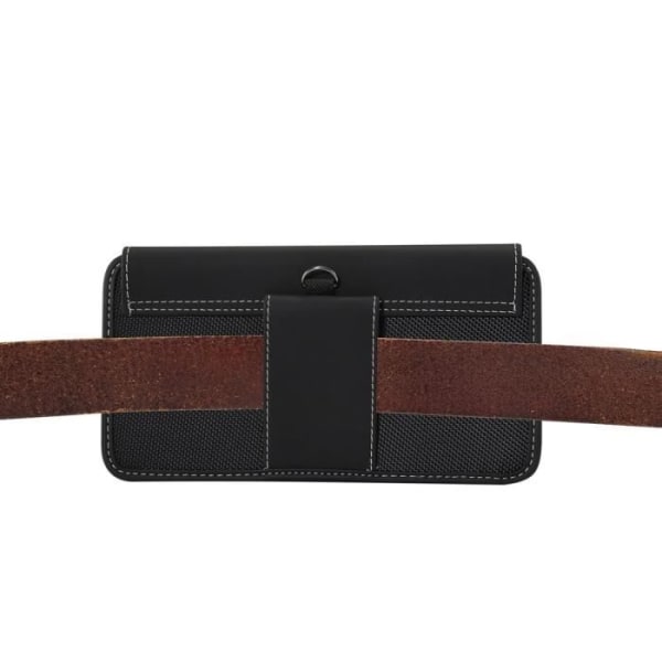 Fodral Rem för Horisontell Ny Design Läder & Nylon för QIHOO 360 PHONE N6 PRO 1801-A01 > Svart Svart jag