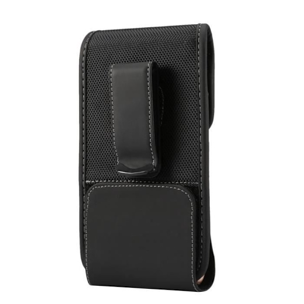 Nyt Stil Etui Nylon med Roterende Bælteklips til iPhone 12 Pro Max (2020) > Sort sort