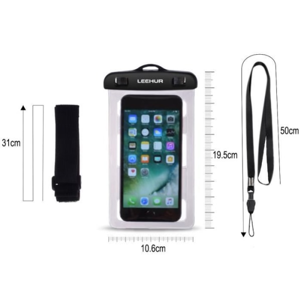 Housse Brassard Protectrice Universell 30M Vattentät för Strand Under Vatten för => BLACKBERRY AURORA BBC100-1 (2017) > Silver