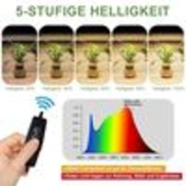 60W täyden spektrin LED-kasvivalaisin himmennettävä kasvivalaisin sisäkasveille ajastuksella