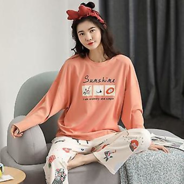 Julepyjamas Matchende Familiepyjamas Pyjamasdragt Efterår Langærmet Tegneserie Snoopy Pyjamas Til Kvinder Xl 60-70kg 08