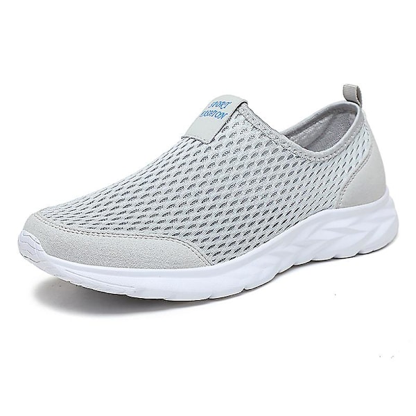 Vulkaniserade Skor Herr Sneakers Andningsbara Herr Casual Halkfria Loafers för Män 2G2036 Ljusgrå