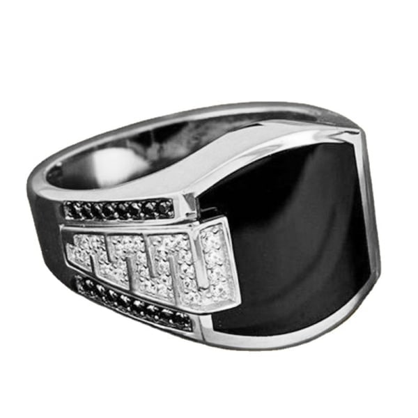 Sort Zirkon Ring Gothic Animal Punk Party Cykel Smykker Tyrkisk Smykker