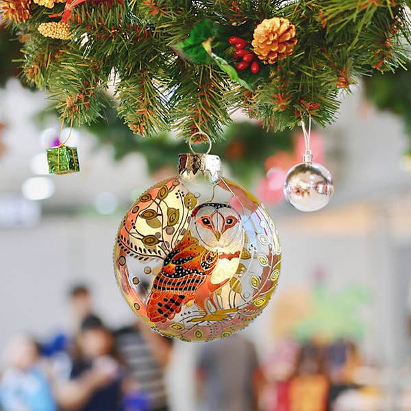 Julefugl Juletre Hengepynt Julefest Henger Akryl Flat Balls Gave 2022