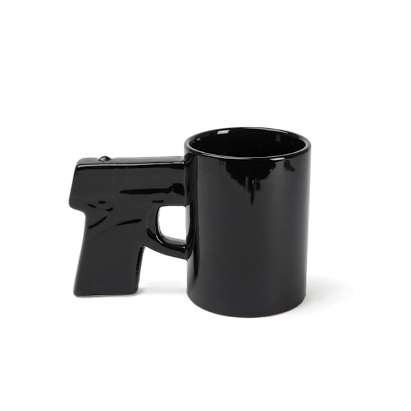 Keramisk kaffekop med karakteristisk pistolinspireret design, perfekt pistolkop til mænd, unik faders dags idé, nyhedskaffekop, 1 stk. (pakke med 1), s...