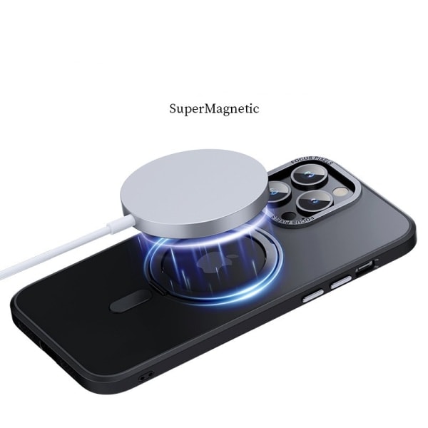 Magnetisk beskyttende telefonveske med usynlig stativ kompatibel med iPhone iPhone 14 Pro Max Svart