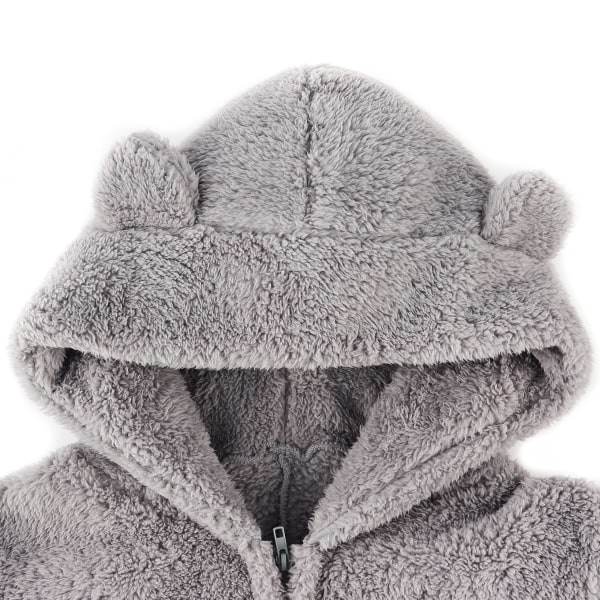 Dame Jumpsuit, Cozy Vinter Onesie, Kvinders Cozy Pyjamas Grå L