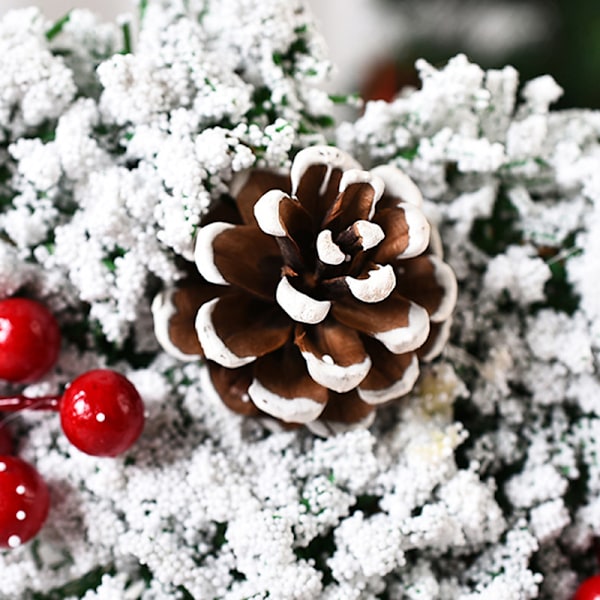 Kunstig Julekrans Farverig smuk væg/dørkrans til yderdørs festdekoration