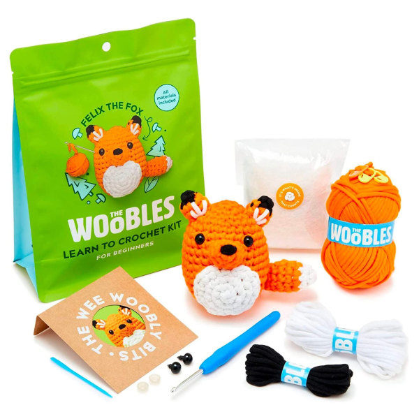 REMAKE Woobles hækle sæt til begyndere i simpelt pea garn, som set på Shark Tank Fox