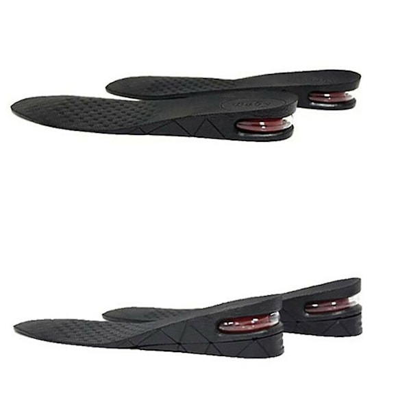 Unisex 3cm 5cm 7cm or 9cm heel height increase shoe lift insole inserts (black