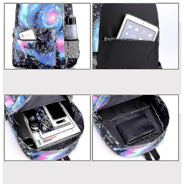 REMAKE pcs/sæt Billie Eilish Satchel Casual Skoletaske Rygsæk Med Blyantsæske Messenger Taske