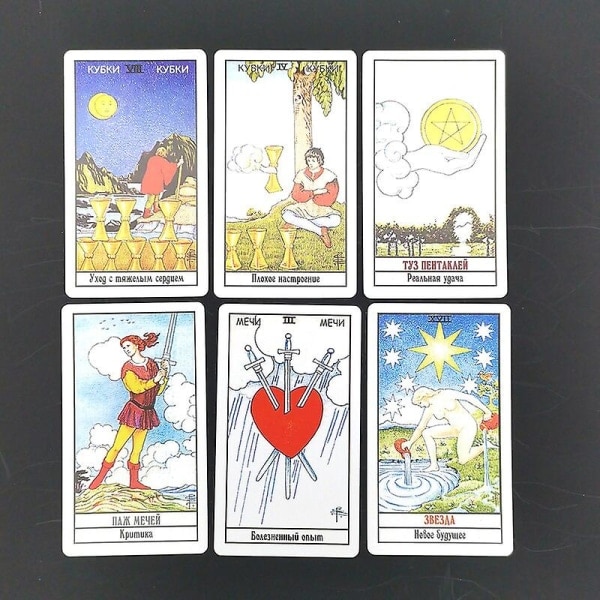 REMAKE Venäjänkielinen Tarot .tarot-kortit. Rider Tarot. Tarot aloittelijoille. Tarot-pakka. Kohtalon kortit .ennustaminen. Uusi rengas. 18 lajiketta