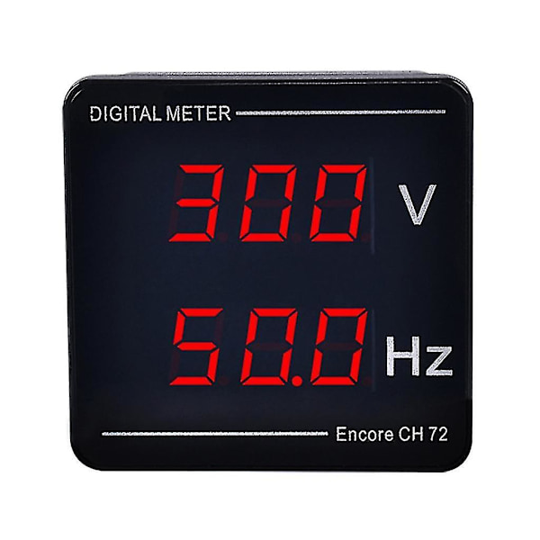 Jännite- ja taajuusmittari Digitaalinen näyttö 50-500v 10-99.9hz Nopea asennus