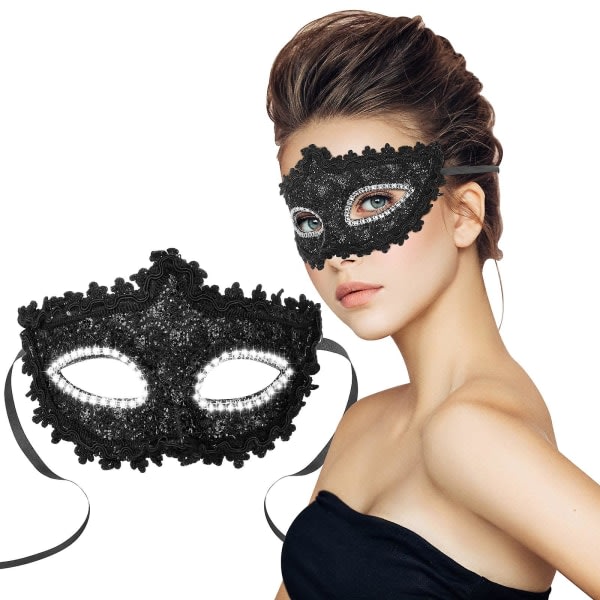 LEAX Maskeradmask Venetiansk mask Ansiktsmask Kvinnor Maskeradmasker för kvinnor Halloween, Maskerad, Kostymfestmasker