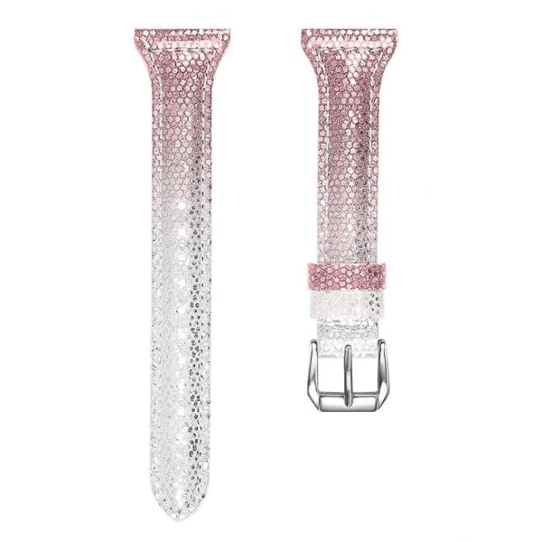 Garmin Forerunner 645 / 645 Music Gradient Style Ko-läder Armbandsur - Silver / Rosa Rosa