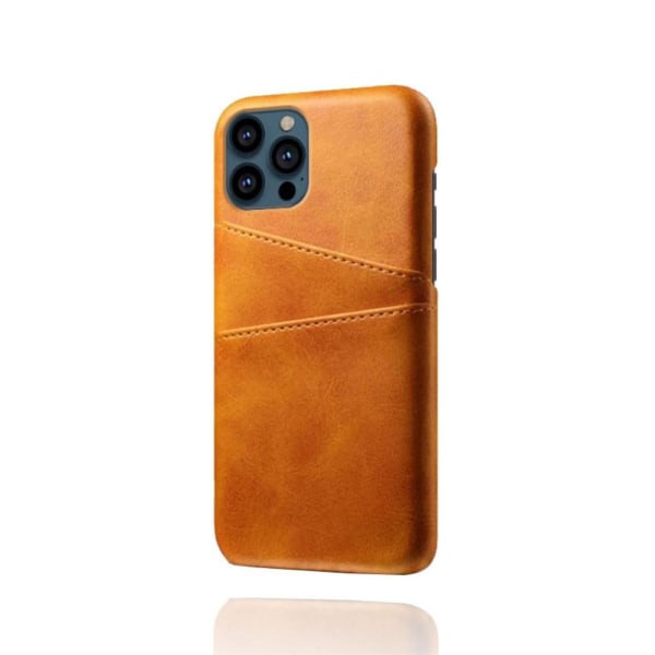 SKALO iPhone 13 Pro Max PU-nahkainen korttipidin - Vaaleanruskea Vaaleanruskea
