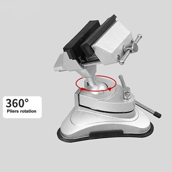 Monitoiminen 360 asteen kääntyvä imukuppialusta pöytäpenkkiviila