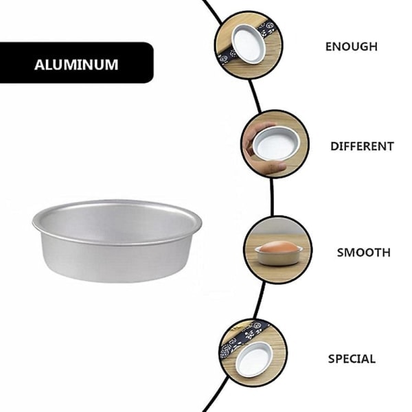 REMAKE 10 stk Mini Oval Eggform Aluminiumslegering Metall Osteplate Kakeform Form Form Pudding Geleébeholder