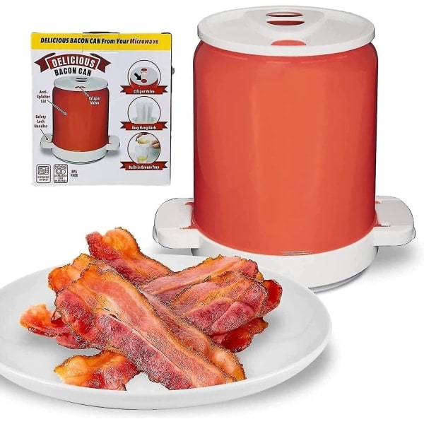 Mikrovågsugnsbaconkokare - Stänkskyddad design för bacon utan stänk och kladd