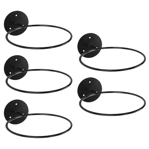 5-pack Bollhållare Väggmonterad Basketboll Fotboll Displayställ För Fotboll Volleyboll Träning Boll Svart 23.5x18.5cm