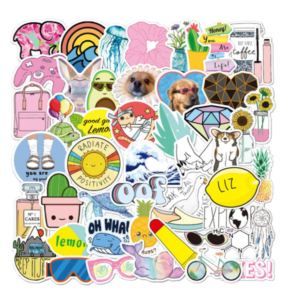 50 stickers stickers - Animal motifs - Cartoon - decals multicolour