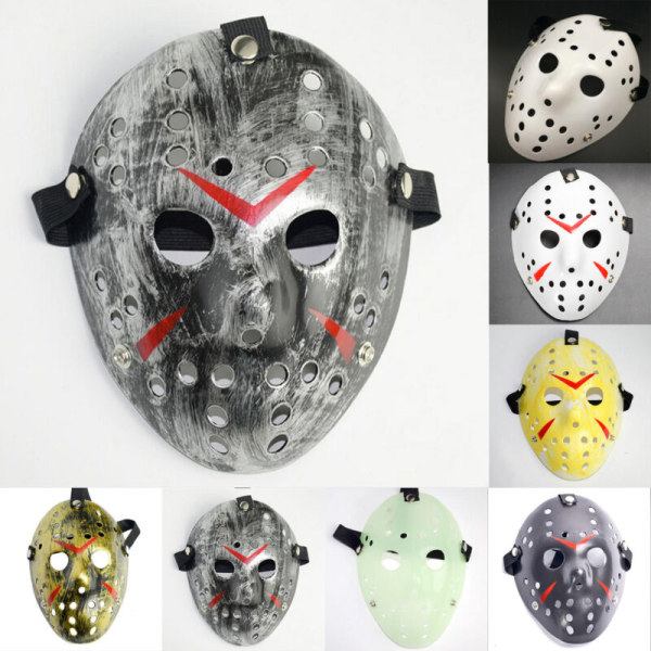 Halloween-juhlat Jason Voorhees Maalattu Jääkiekkomaski Vihreä