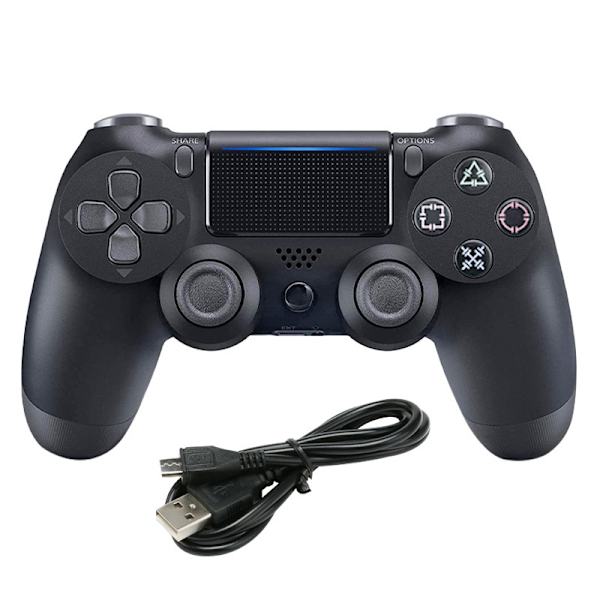 2-pack PS4-kontroll DoubleShock Trådlös för Play Station 4 Svart