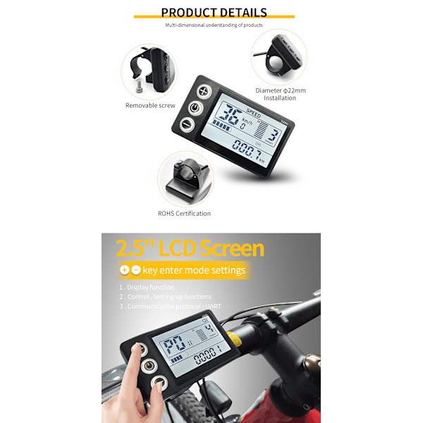 1. Mountainbike Lithium Batteri Modificerede Tilbehør S866